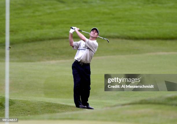 Mike Weir hits into the ninth green during second-round play at the PGA Tour's Players Championship March 26, 2004.