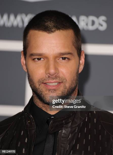 Singer Ricky Martin arrives at the 52nd Annual GRAMMY Awards held at Staples Center on January 31, 2010 in Los Angeles, California.