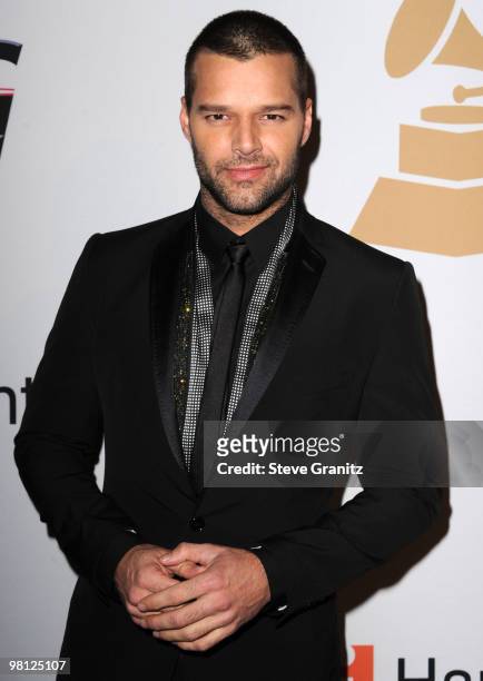 Ricky Martin attends the 2010 Pre-Grammy Gala & Salute To Industry Icons at Beverly Hills Hilton on January 30, 2010 in Beverly Hills, California.