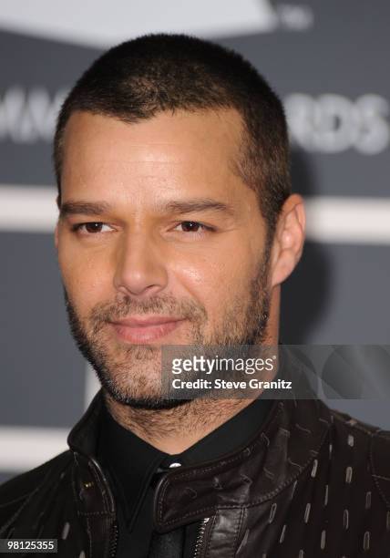 Singer Ricky Martin arrives at the 52nd Annual GRAMMY Awards held at Staples Center on January 31, 2010 in Los Angeles, California.