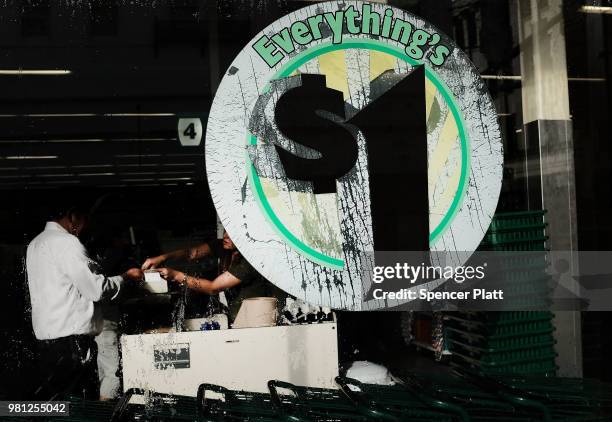 Man shops in a store in downtown Brownsville, a border city which has become dependent on the daily crossing into and out of Mexico on June 22, 2018...