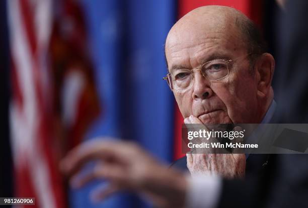 Secretary of Commerce Wilbur Ross speaks at the SelectUSA 2018 Investment Summit June 22, 2018 in National Harbor, Maryland. The investment summit...