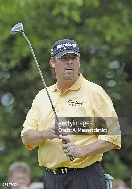 Steve Lowery competes in the final round of the Cialis Western Open July 4, 2004 in Lemont, Illinois.