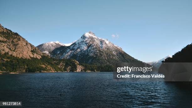 scenic mountain lake, bariloche, argentina - lake argentina stock pictures, royalty-free photos & images