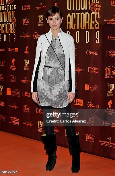 Spanish actress Marina San Jose attends "Union de Actores" awards at the Price Circus on March 29, 2010 in Madrid, Spain.