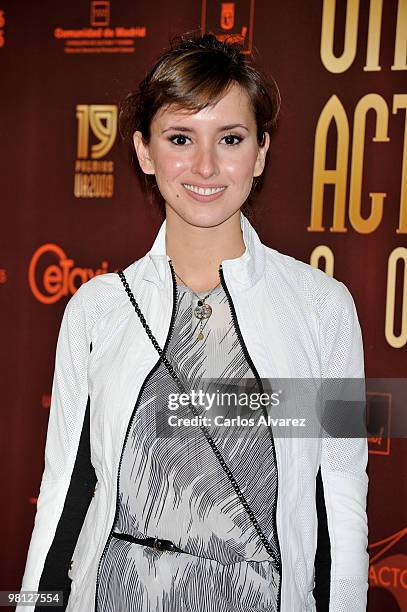 Spanish actress Marina San Jose attends "Union de Actores" awards at the Price Circus on March 29, 2010 in Madrid, Spain.