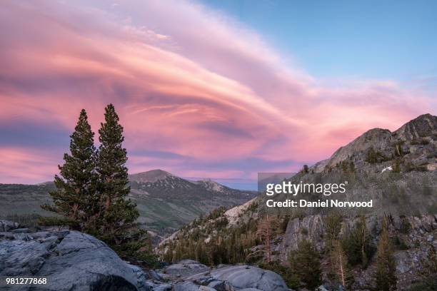 evening glory in the ansel adams wilderness - ansel stock pictures, royalty-free photos & images