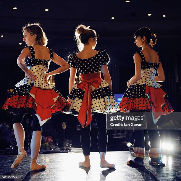 Dancers from the English National Ballet rehearse for The annual Gala celebrating the 60th Anniversary of the English National Ballet on March 29,...