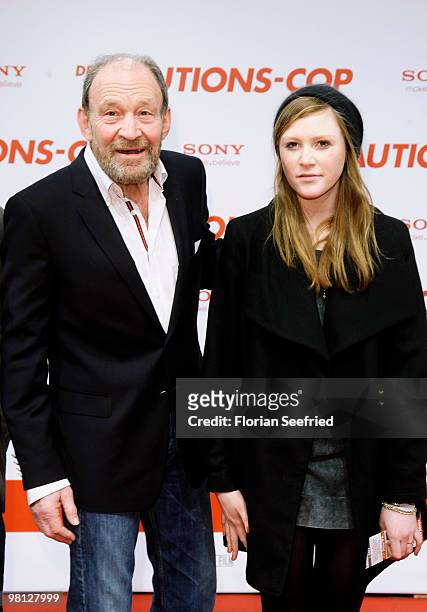 Actor Michael Mendl and daughter Joana attend the premiere of "Der Kautions-Cop" at CineMaxx at Potsdam Place on March 29, 2010 in Berlin, Germany.