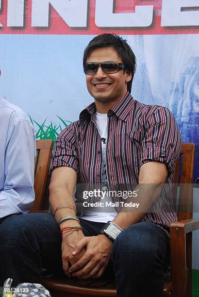 Actor Vivek Oberoi at an event to promote his film Prince in New Delhi on March 26, 2010.