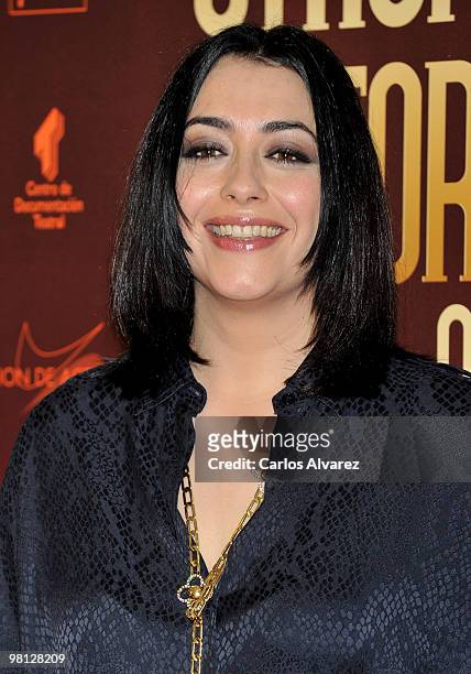 Spanish actress Maria Isasi attends "Union de Actores" awards at the Price Circus on March 29, 2010 in Madrid, Spain.