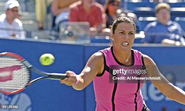 Jennifer Capriati defeats Vera Douchevina in the third round of the women's singles September 3, 2004 at the 2004 US Open in New York.