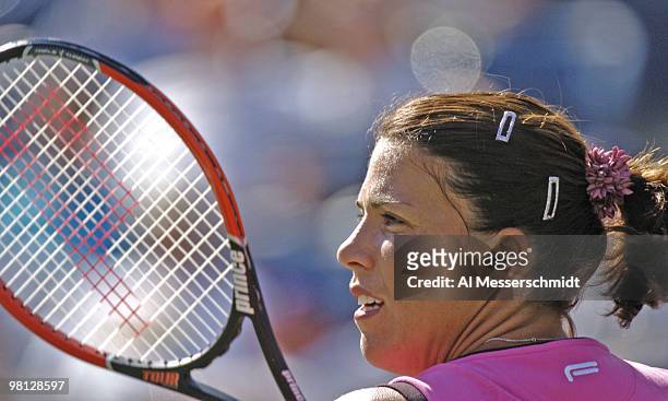 Jennifer Capriati defeats Vera Douchevina in the third round of the women's singles September 3, 2004 at the 2004 US Open in New York.