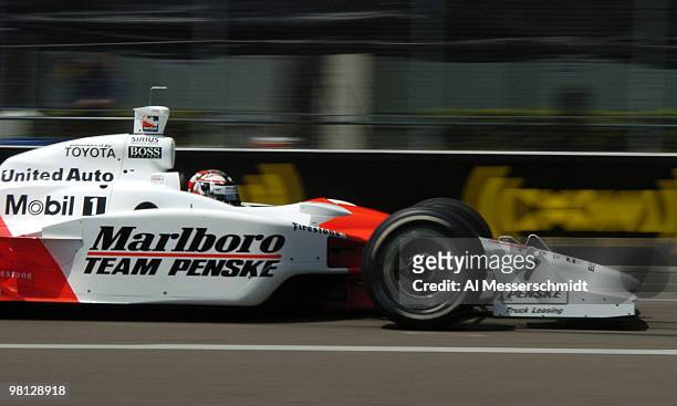 Champ Sam Hornish Jr. Tests the race course during an April 1, 2005 practice run before the 2005 Honda Grand Prix of St. Petersburg.