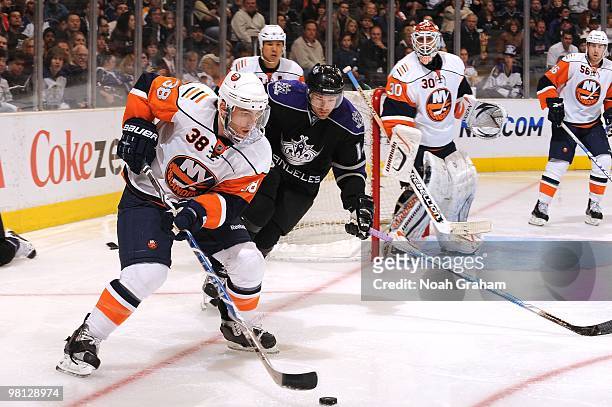 Jack Hillen of the New York Islanders skates during a game against the Los Angeles Kings at Staples Center on March 20, 2010 in Los Angeles,...