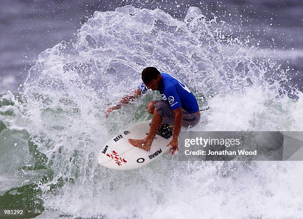 Eneko Acero of Spain in action during his fourth round heat at the WQS Quiksilver Pro Surfing Contest, held at Durnabah Beach, Gold Coast, Australia....