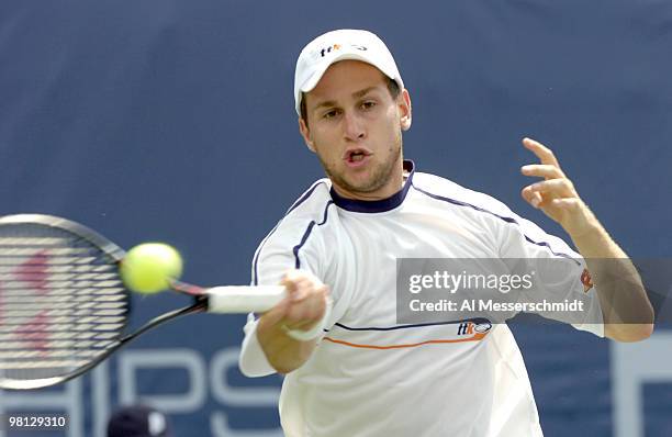 Karol Beck loses to Robby Ginepri 5-7 6-2 6-3 in a semi-final match at the 2005 RCA Championships at the Indianapolis Tennis Center in Indianapolis,...