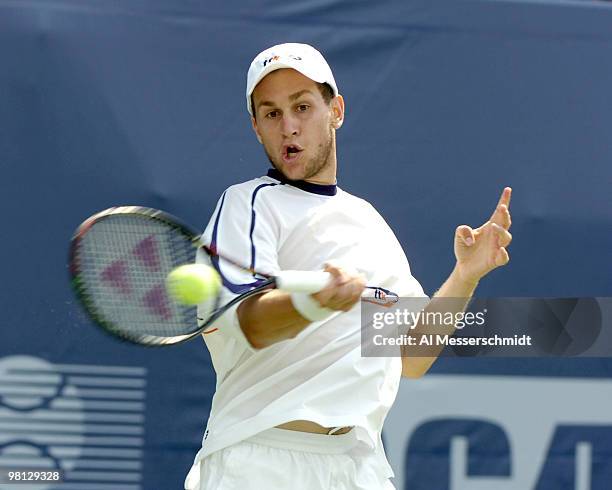 Karol Beck loses to Robby Ginepri 5-7 6-2 6-3 in a semi-final match at the 2005 RCA Championships at the Indianapolis Tennis Center in Indianapolis,...