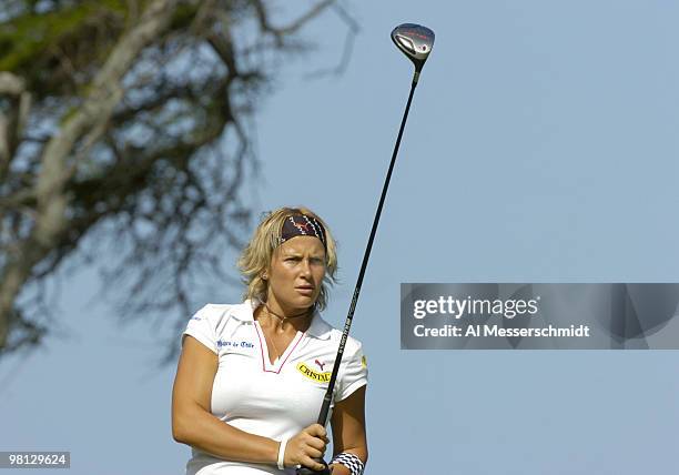 Nicole Perrot drives from the second tee during the second round at the 2006 SBS Open at Turtle Bay February 17 at Kahuku, Hawaii.