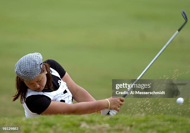 Christina Kim on the practice range after the second round at the 2006 SBS Open at Turtle Bay February 17 at Kahuku, Hawaii.