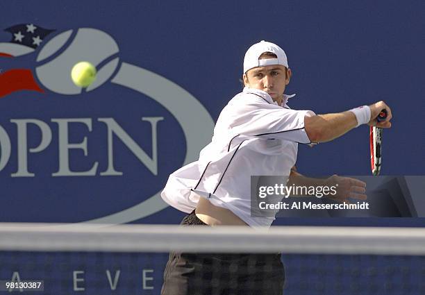 Benjamin Becker during his fourth round match against Andy Roddick at the 2006 US Open at the USTA Billie Jean King National Tennis Center in...