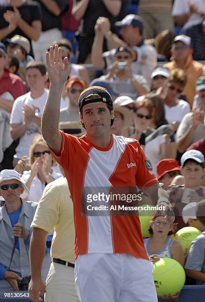Tommy Haas during his third round match against Robby Ginepri at the 2006 US Open at the USTA Billie Jean King National Tennis Center in Flushing...