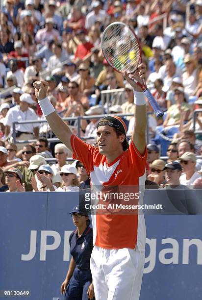 Tommy Haas during his third round match against Robby Ginepri at the 2006 US Open at the USTA Billie Jean King National Tennis Center in Flushing...