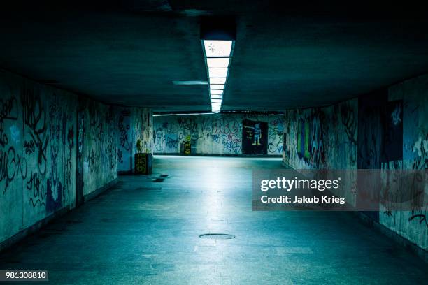 tunnel - spooky street stock pictures, royalty-free photos & images