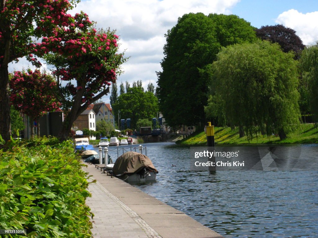 Beautiful Canal in Plau Am See, Germany