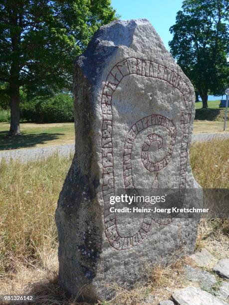 serpent stone near gripsholm castle - gripsholm stock pictures, royalty-free photos & images