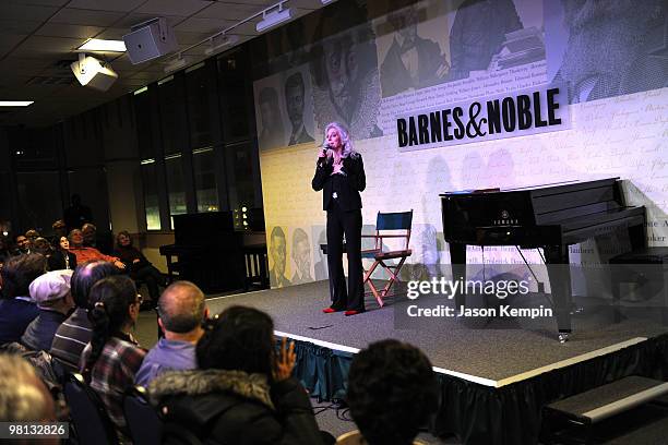 Singer Judy Collins promotes "Over The Rainbow" at Barnes & Noble, Lincoln Triangle on March 29, 2010 in New York City.