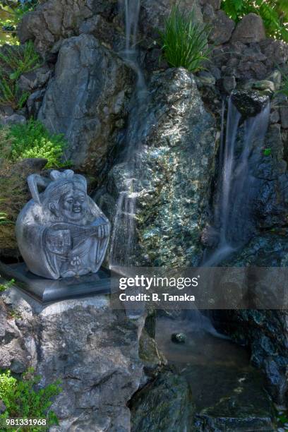 kumano shrine garden in kawagoe, japan - seven lucky gods stock pictures, royalty-free photos & images