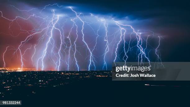 magna mortem - forked lightning stock pictures, royalty-free photos & images