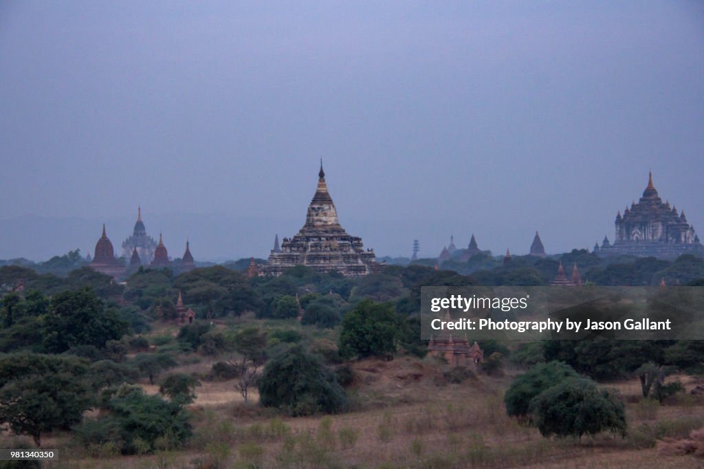 Some of the many amazing temples in Bagan, Myanmar