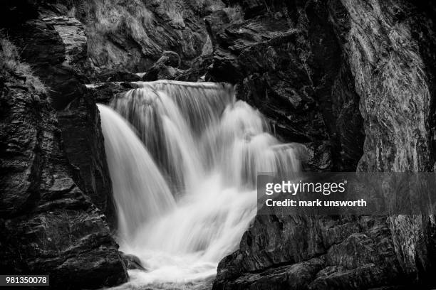waterfall on islay - unsworth stock pictures, royalty-free photos & images