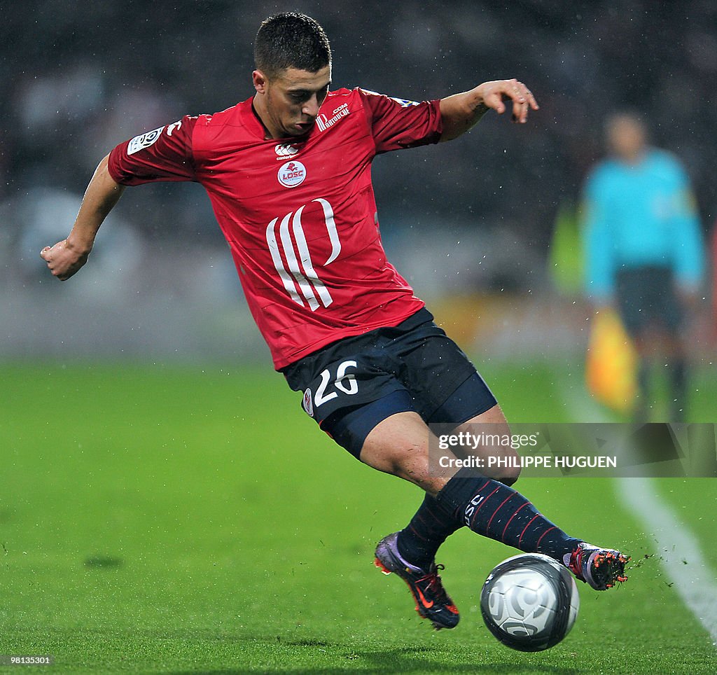 Lille's belgian midfielder Eden Hazard r