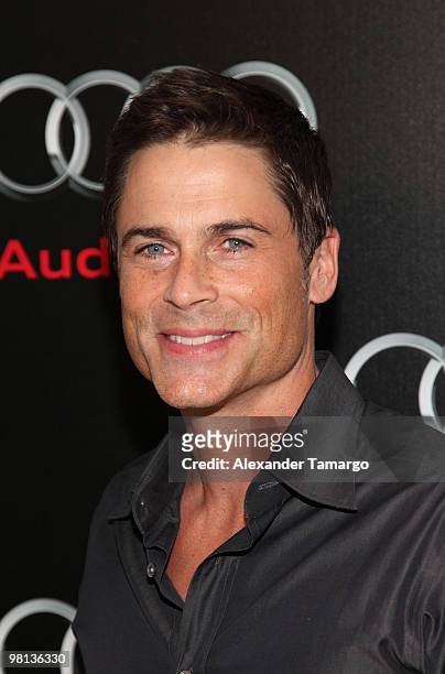 Rob Lowe attends the Audi Superbowl XLIV with Audi at the W Hotel - South Beach on February 5, 2010 in Miami Beach, Florida.