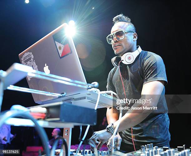 Apl.de.ap performs during Bacardi's official concert after party for the Black Eyed Peas at Club Nokia on March 29, 2010 in Los Angeles, California.