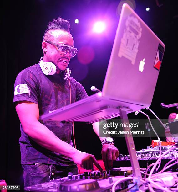 Apl.de.ap performs during Bacardi's official concert after party for the Black Eyed Peas at Club Nokia on March 29, 2010 in Los Angeles, California.