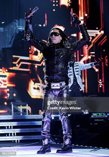 Singer Taboo performs at the Staples Center on March 29, 2010 in Los Angeles, California.