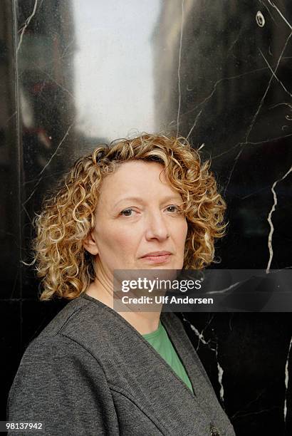 . Israeli writer Orly Castel Bloom poses while attending a book fair on March 5, 2003 in Paris,France.