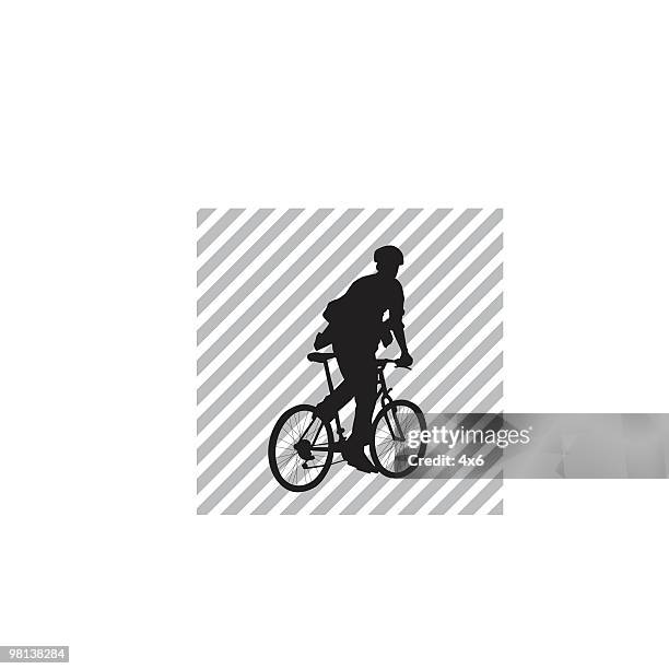 bike messenger - bicycle messenger stock illustrations