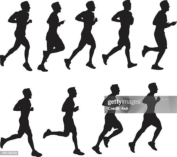 runners - man jogging stock illustrations
