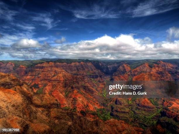 waimea canyon on kauai, hawaii - waimea valley stock pictures, royalty-free photos & images