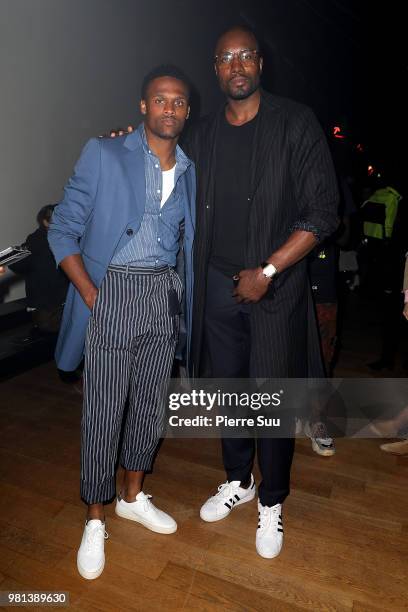 Brice Butler and Serge Ibaka attend the Cerruti 1881 Menswear Spring/Summer 2019 show as part of Paris Fashion Week on June 22, 2018 in Paris, France.