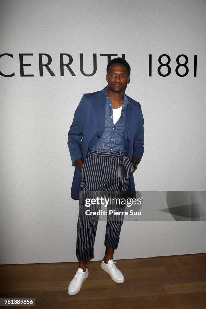 Brice Butler attends the Cerruti 1881 Menswear Spring/Summer 2019 show as part of Paris Fashion Week on June 22, 2018 in Paris, France.