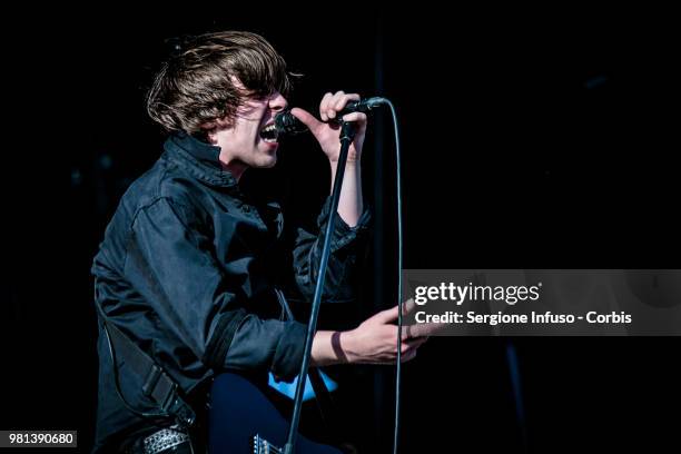 Ryan Evan McCann of Catfish & The Bottlemen perfoms on stage during iDays festival on June 22, 2018 in Milan, Italy.