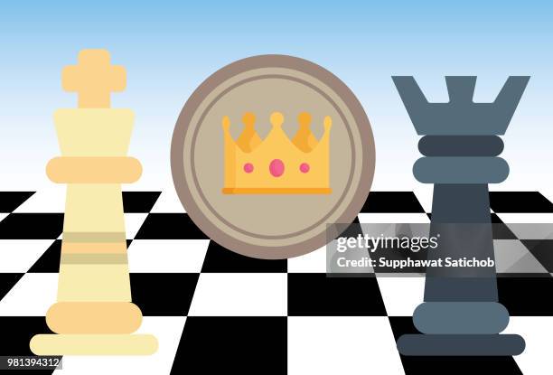 chess champion illustration - queen-chess-piece-clip-art stock illustrations