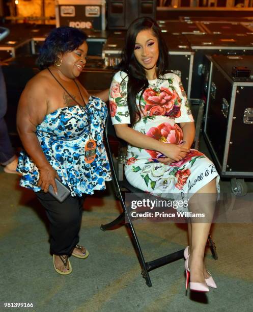 Cardi B attends Birthday Bash 2018 at Cellairis Amphitheatre at Lakewood on June 16, 2018 in Atlanta, Georgia.