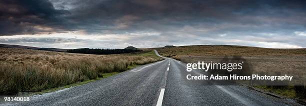 dartmoor road - crossing the road stock pictures, royalty-free photos & images
